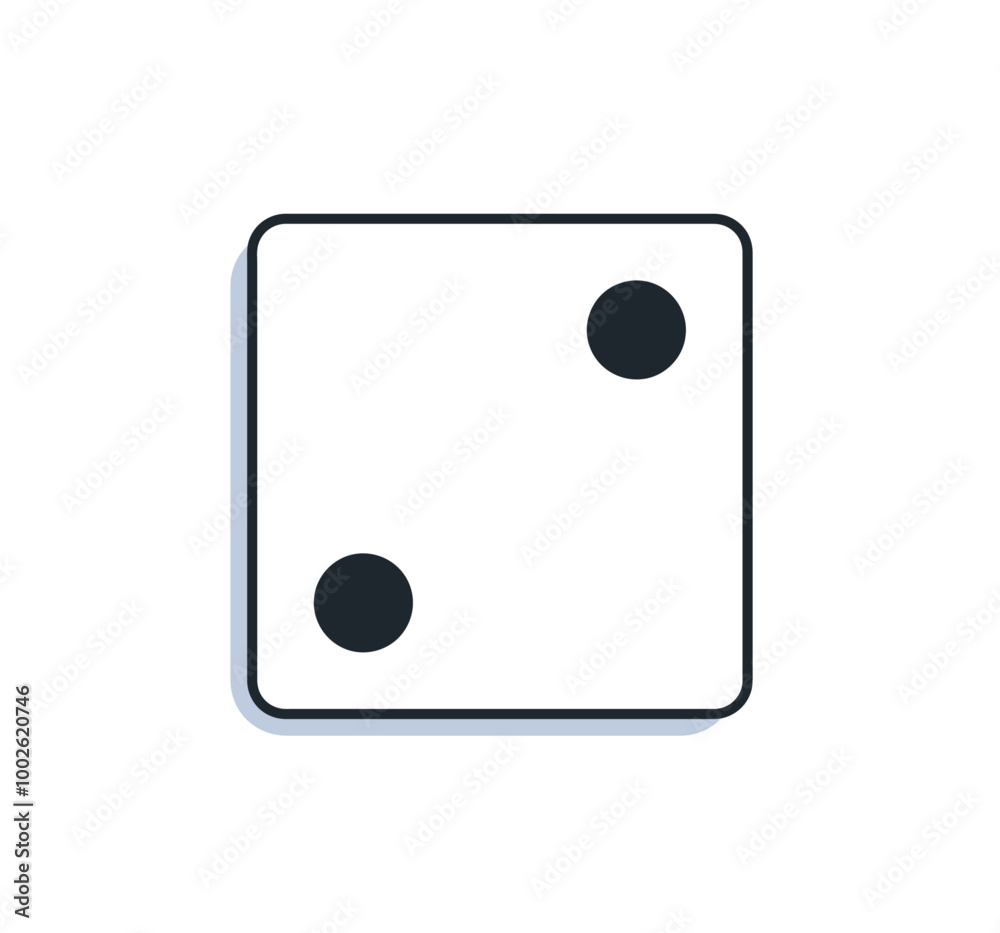 Gamble cubes marked with dots, gamble cubes, pair of dice lying with numbers on top side drawn with lines, throwable gambling device for tabletop, board and casino games icon flat vector illustration. Gamble cubes marked with dots, gamble cubes, pair of dice lying with numbers on top side drawn with lines, throwable gambling device for tabletop, board and casino games icon flat vector illustration.