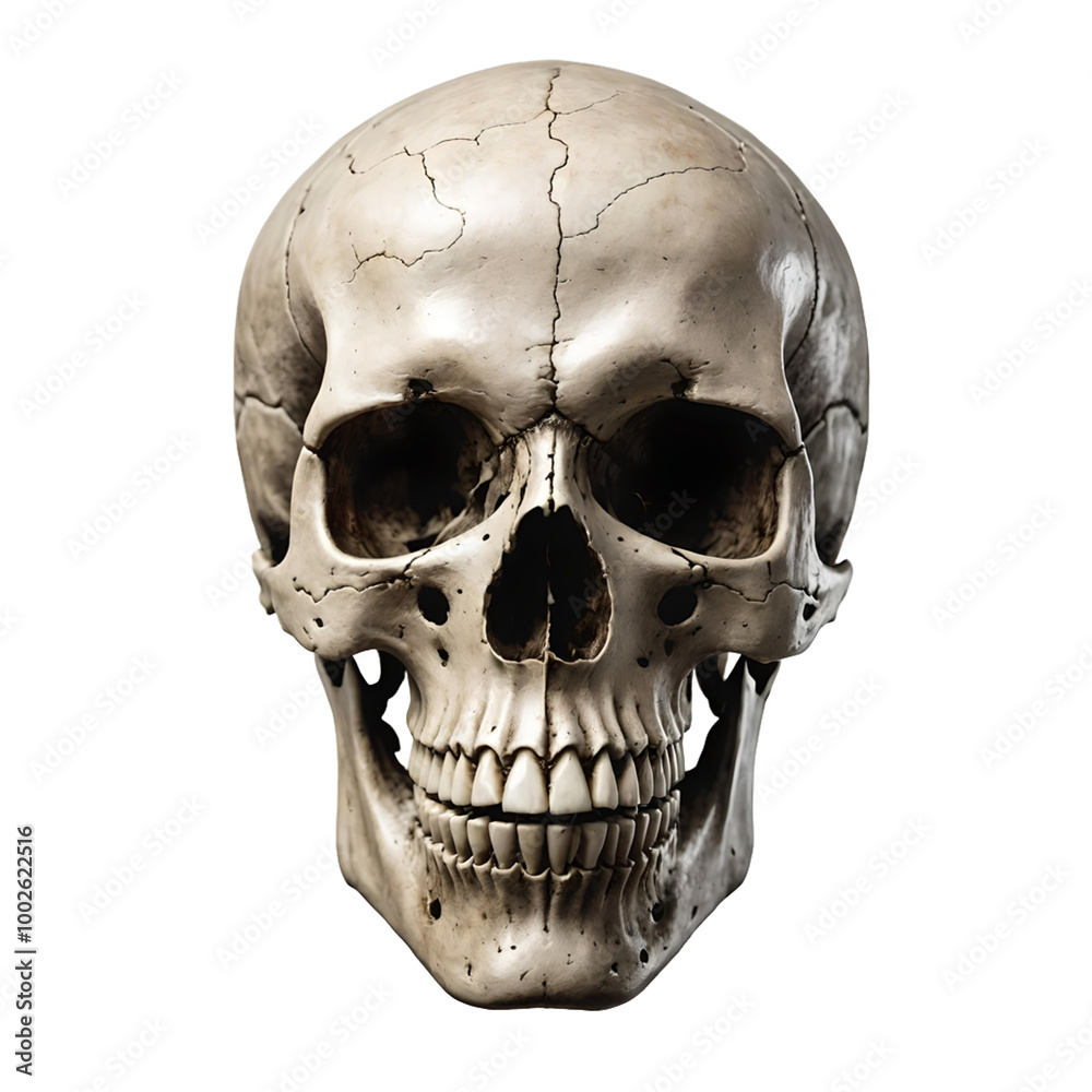 Fototapeta premium human skull isolated on transparent background