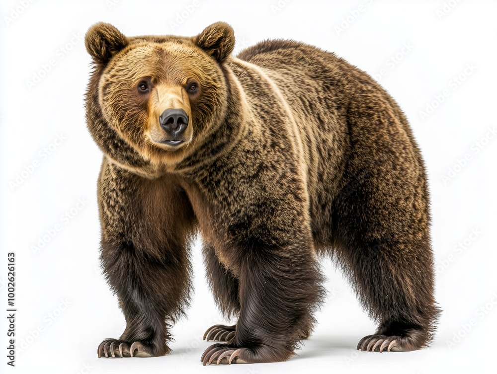 Fototapeta premium Powerful Grizzly Bear Standing on All Fours