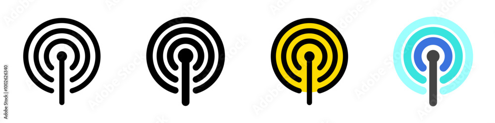 Editable vector wifi hotspot antenna icon. Part of a big icon set family. Perfect for web and app interfaces, presentations, infographics, etc Editable vector wifi hotspot antenna icon. Part of a big icon set family. Perfect for web and app interfaces, presentations, infographics, etc