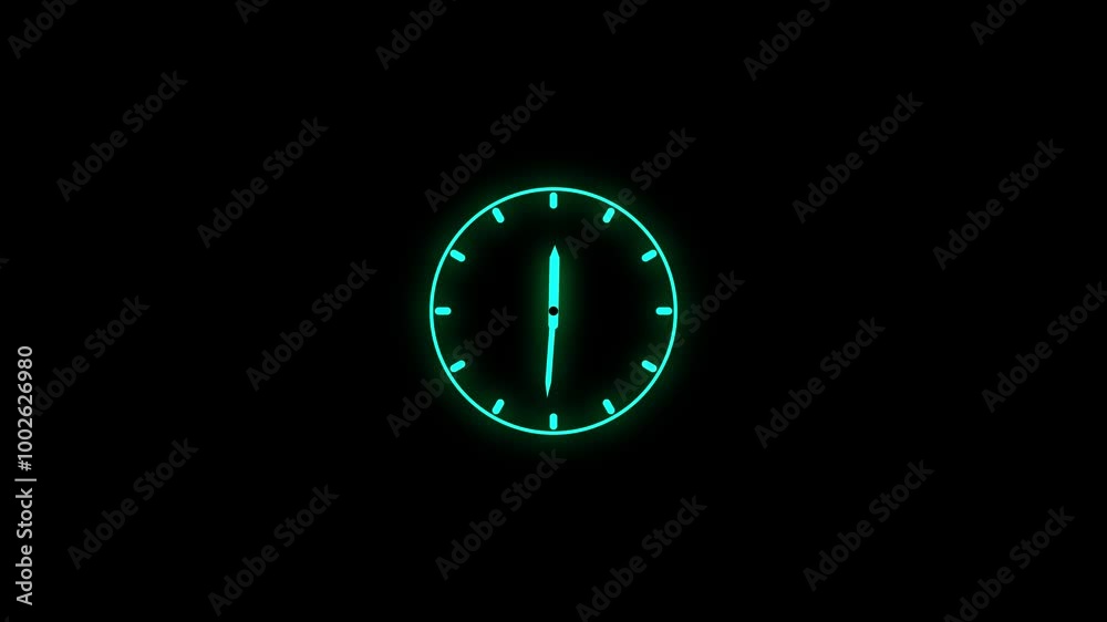 Wall Clock icon animation with black background. Icon design. Video Animation Wall Clock icon animation with black background. Icon design. Video Animation