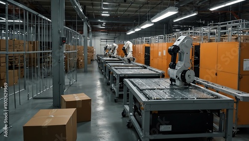 Robotic sorting system for efficient logistics in a medical warehouse.