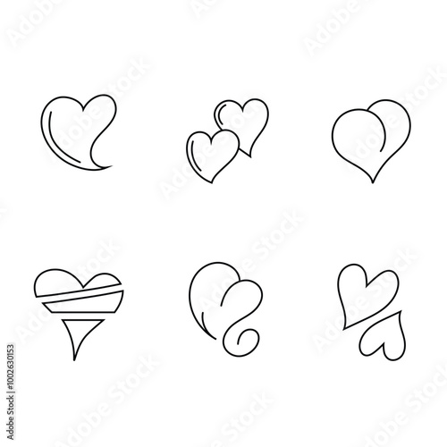 Love shape icon stock vector
