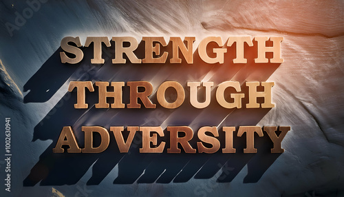Strength through adversity word