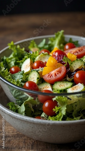 Salad presented in a bowl.