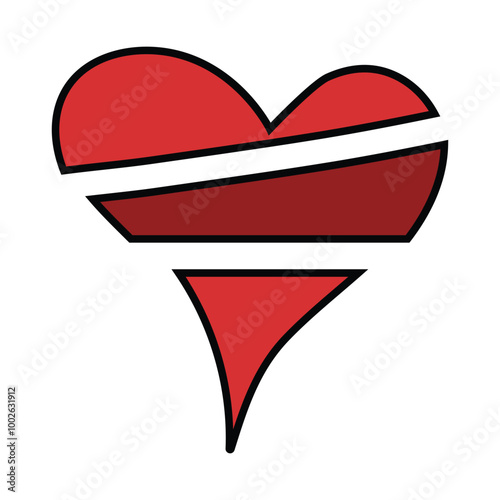 Love shape icon stock vector