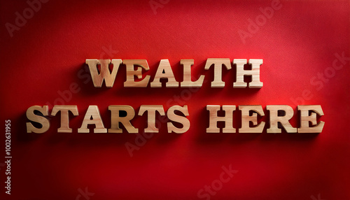 Wallpaper Mural Wealth starts here word Torontodigital.ca