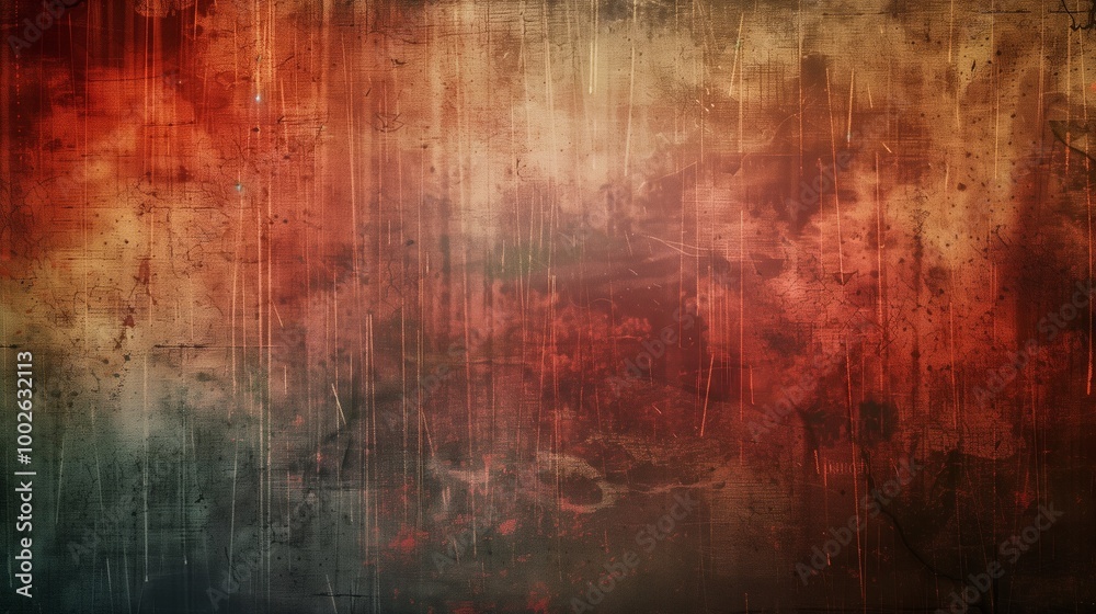A colorful abstract painting with a blue background and red, yellow A colorful abstract painting with a blue background and red, yellow