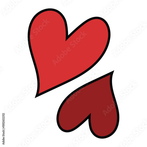 Love shape icon stock vector