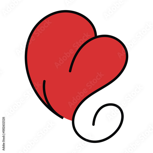 Love shape icon stock vector