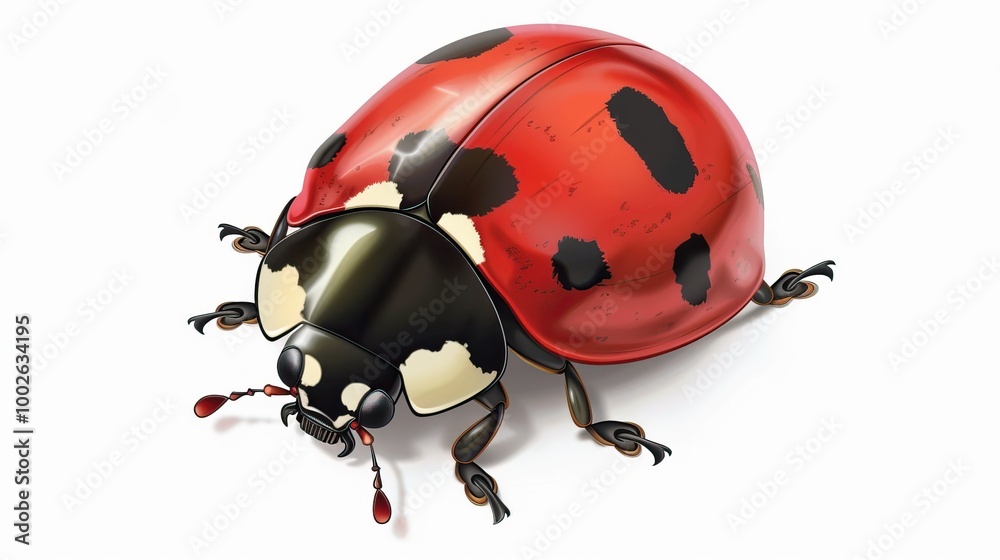 A Detailed Illustration of a Ladybug A Detailed Illustration of a Ladybug