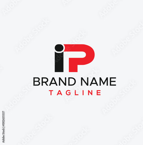 Letter IP logo design vector template