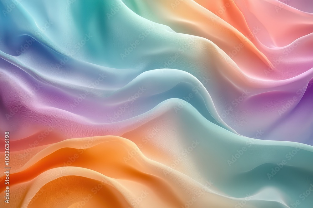Abstract Background with Wavy Pastel Fabric Abstract Background with Wavy Pastel Fabric