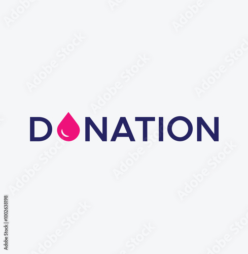 Donation-charity typography concept.