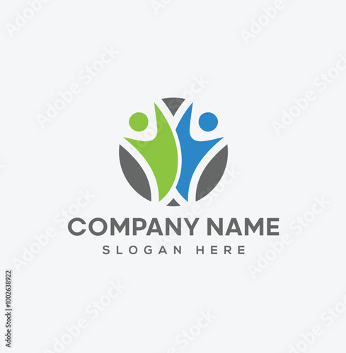 Non-profit organization logo design template with vector
