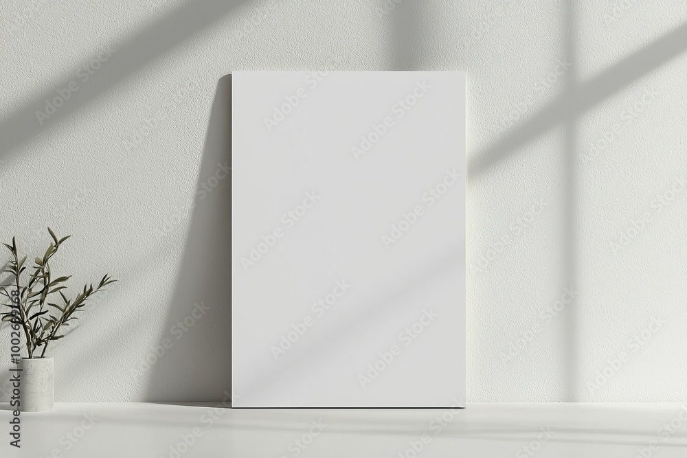 A3 Poster Mockup on White Background created with Generative AI