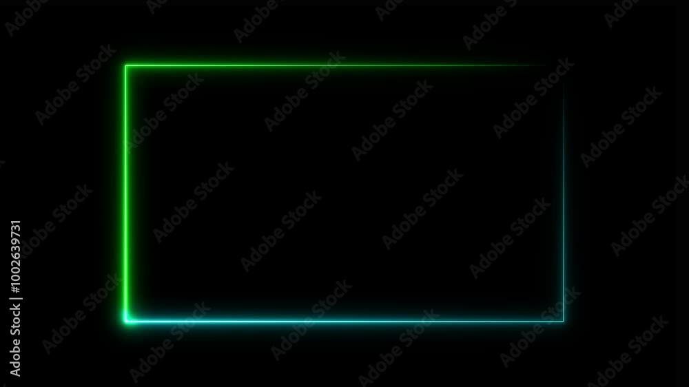 Abstract Neon Line Loop illustration purple and blue frame. Abstract Neon Line Loop illustration purple and blue frame.
