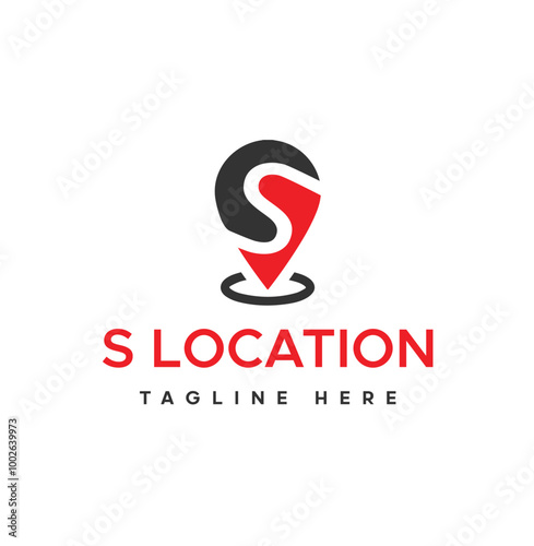 letter s with location logo icon design vector design template inspiration
