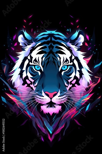 Neon Tiger Illustration