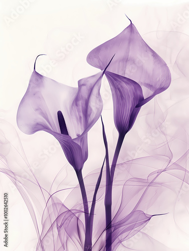 Wallpaper Mural iris flower isolated on white background Torontodigital.ca