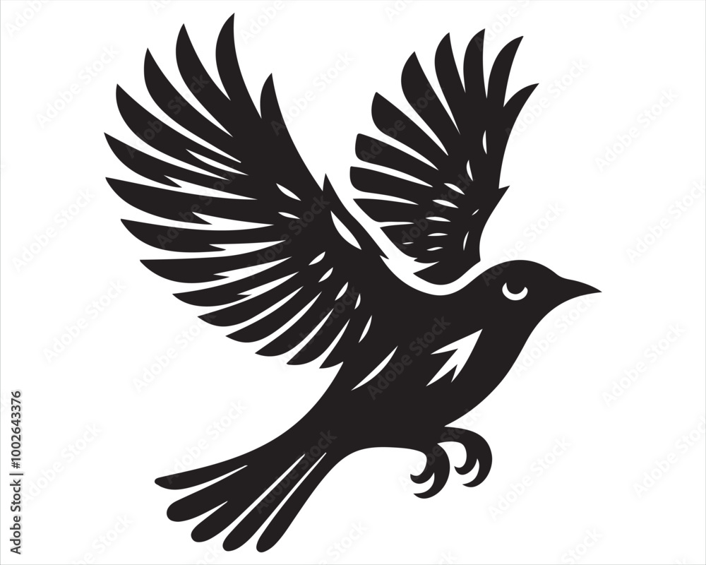 Obraz premium Graceful Flight: Blackbird Silhouettes