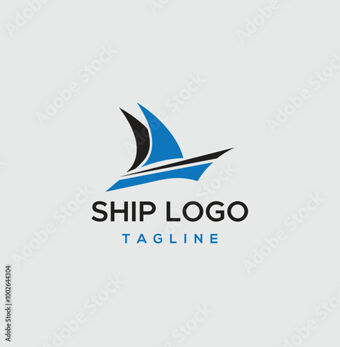 sailing ship logo vector illustration design