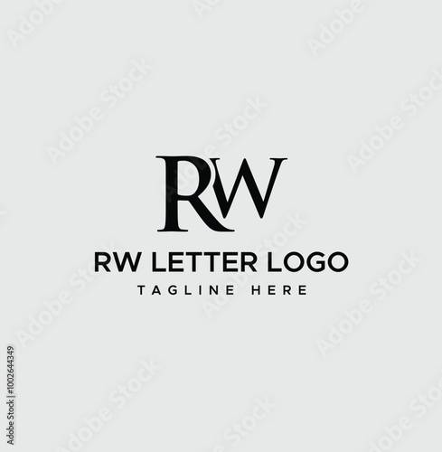 Free Download Letters RW Monogram Logo, suitable for any business with WR or RW initials
 - GFXLoad