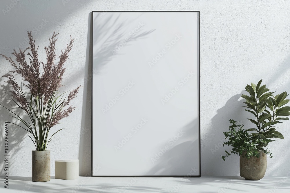 A3 Poster Mockup on White Background created with Generative AI A3 Poster Mockup on White Background created with Generative AI