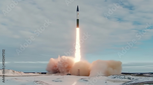 A powerful ICBM launches fr...