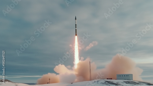 A powerful ICBM launches fr...