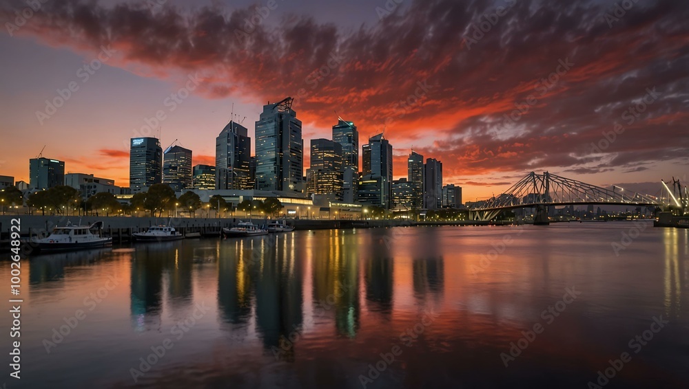Sunset view at Docklands, Melbourne, Australia. Sunset view at Docklands, Melbourne, Australia.