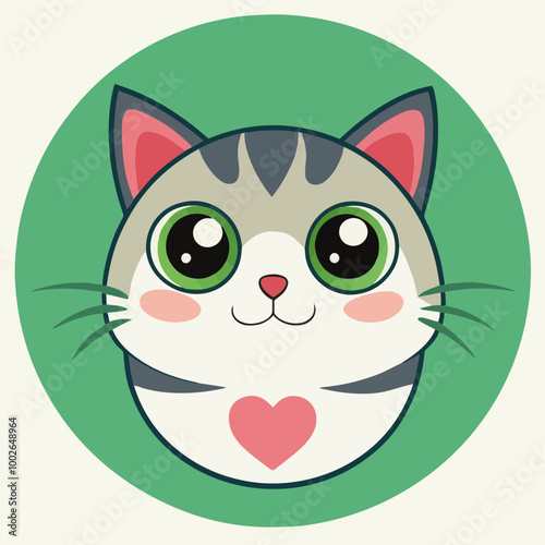 cat with heart