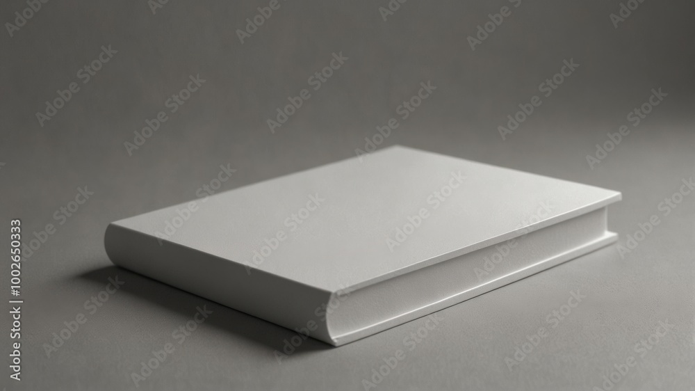 A mockup of a closed white book A mockup of a closed white book