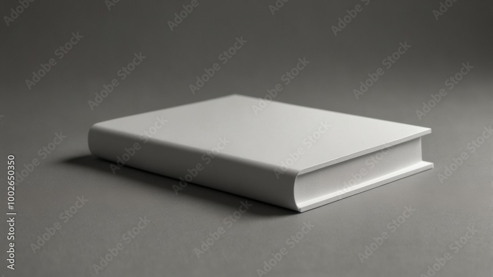 A mockup of a closed white book A mockup of a closed white book