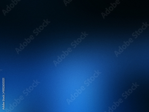 Wallpaper Mural Blue grainy gradient noisy background, light to dark azure sapphire cerulean denim blue smooth noise texture banner backdrop design Torontodigital.ca