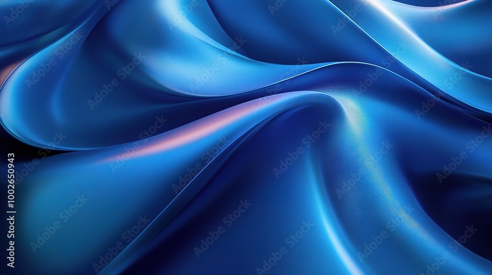 Obraz premium Smooth Blue Fabric Texture for Design Projects