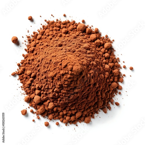 Wallpaper Mural Pile of cocoa powder isolated on white background, ingredient, food and drink concept Torontodigital.ca