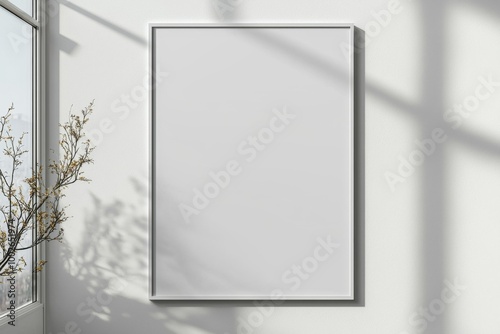 Wallpaper Mural A3 Poster Mockup on White Background created with Generative AI Torontodigital.ca