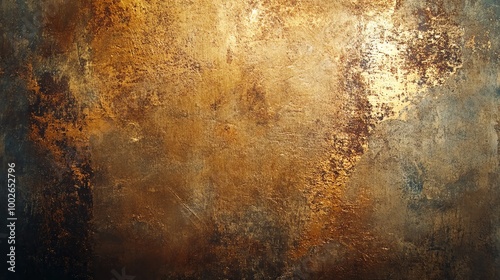 Textured surface with golden hues and rich patina, perfect for backgrounds, art projects, and creative designs.