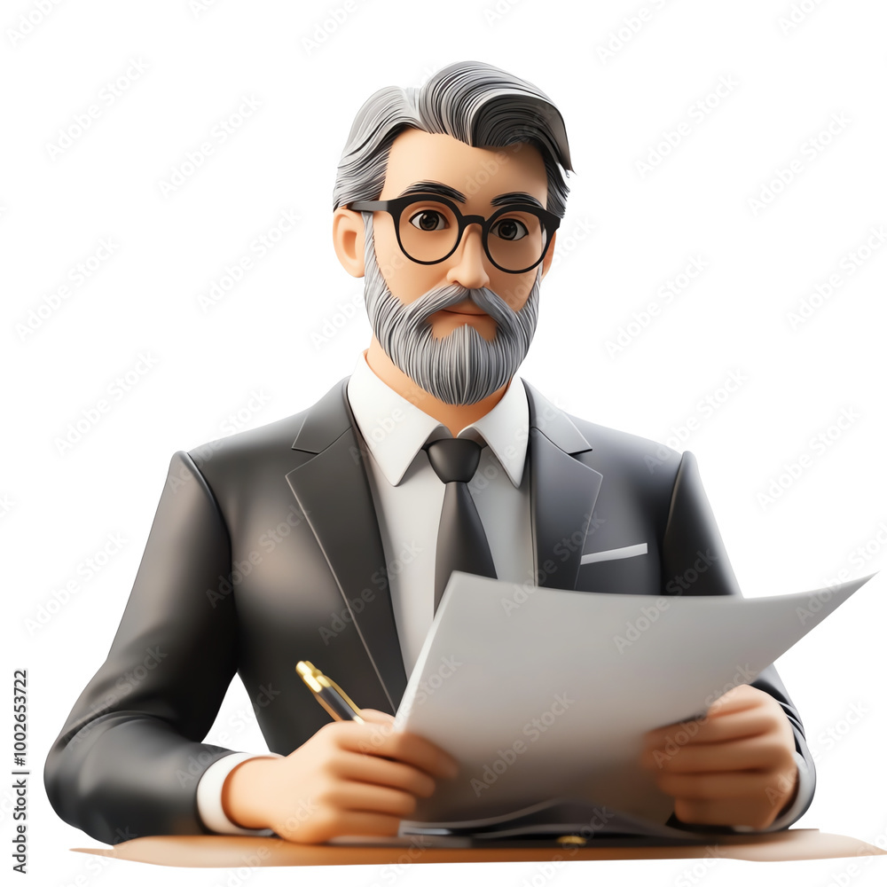 Professional man in suit holding papers, white isolate background. transparent background Professional man in suit holding papers, white isolate background. transparent background