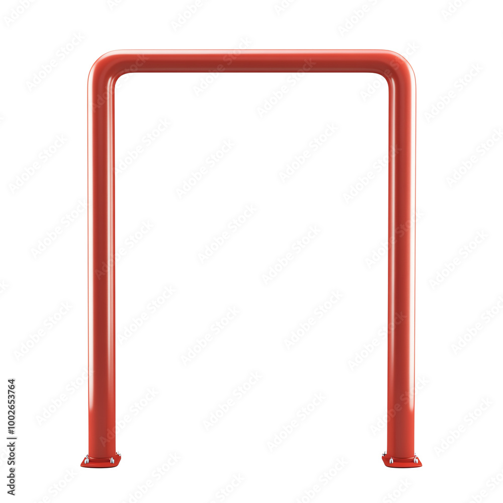 Red football goal post on a white isolated background. transparent background Red football goal post on a white isolated background. transparent background