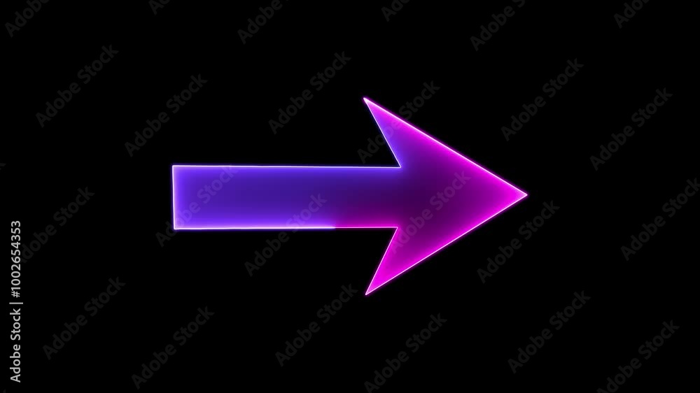 Neon glowing arrow Loop Animation direction in the right,Neon arrow icon concept.Arrow Loop Animation right direction Neon glowing arrow Loop Animation direction in the right,Neon arrow icon concept.Arrow Loop Animation right direction