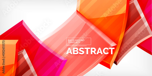 Round 3d shapes, plates background. Creative composition design template