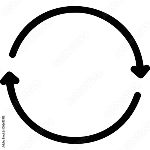 Simple vector icon circular arrow