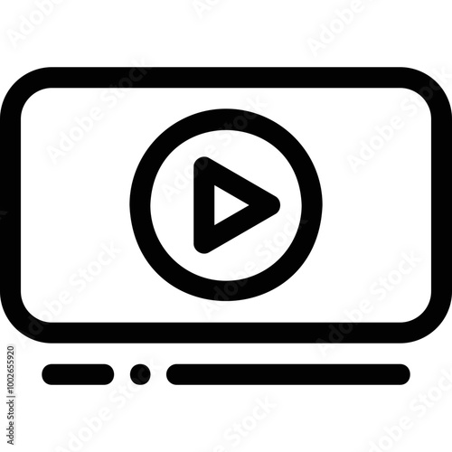  Simple vector icon video player