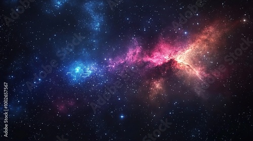 Cosmic Swirls in a Colorful Nebula