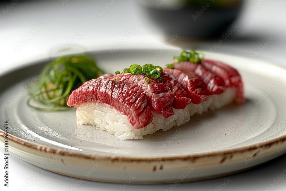 Wagyu A5 beef nigiri sushi, Wagyu A5 beef sashimi slices, beef sashimi, Wooden chopsticks, slices of beef sashimi, Sukiyaki, chopsticks holding beef, Kobe wagyu beef, Wagyu A5 beef, premium beef set Wagyu A5 beef nigiri sushi, Wagyu A5 beef sashimi slices, beef sashimi, Wooden chopsticks, slices of beef sashimi, Sukiyaki, chopsticks holding beef, Kobe wagyu beef, Wagyu A5 beef, premium beef set