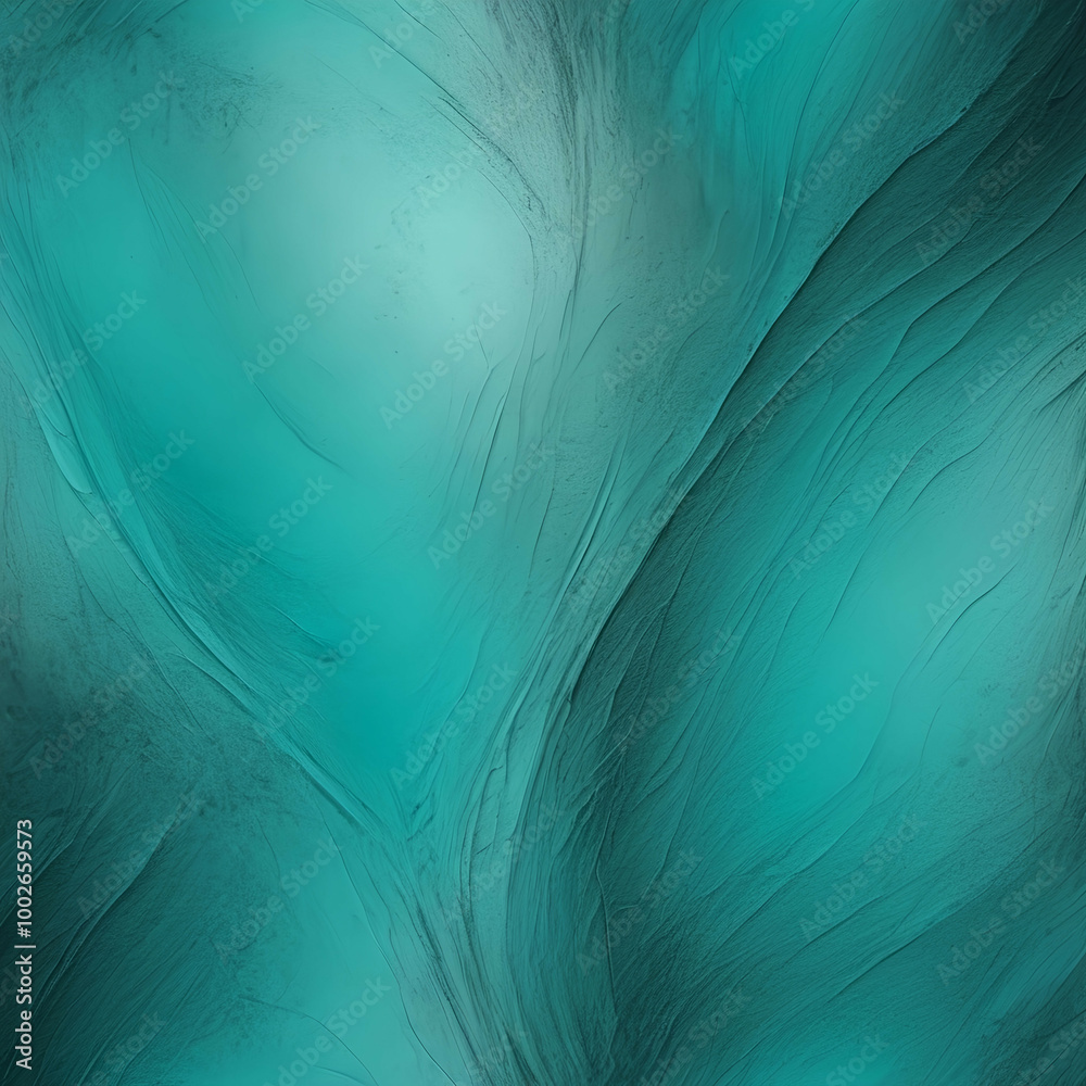 Fototapeta premium Aqua Veil | Abstract Turquoise Wave with Gentle Textures | Flowing Serenity in Soft Gradients
