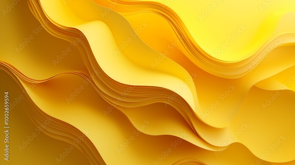3D Render of Abstract Yellow Curved paper Layers Background . Vibrant Fluid Design Background Wallpaper 3D Render of Abstract Yellow Curved paper Layers Background . Vibrant Fluid Design Background Wallpaper