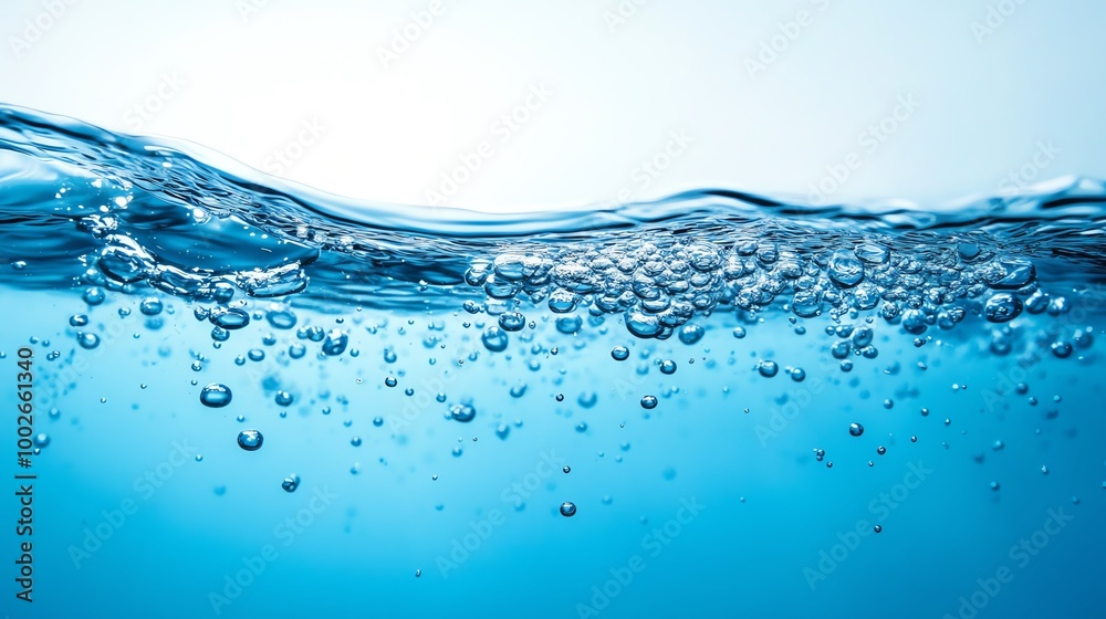 A serene image of water bubbles floating beneath a smooth surface, showcasing clarity and tranquility in a blue aquatic environment. A serene image of water bubbles floating beneath a smooth surface, showcasing clarity and tranquility in a blue aquatic environment.